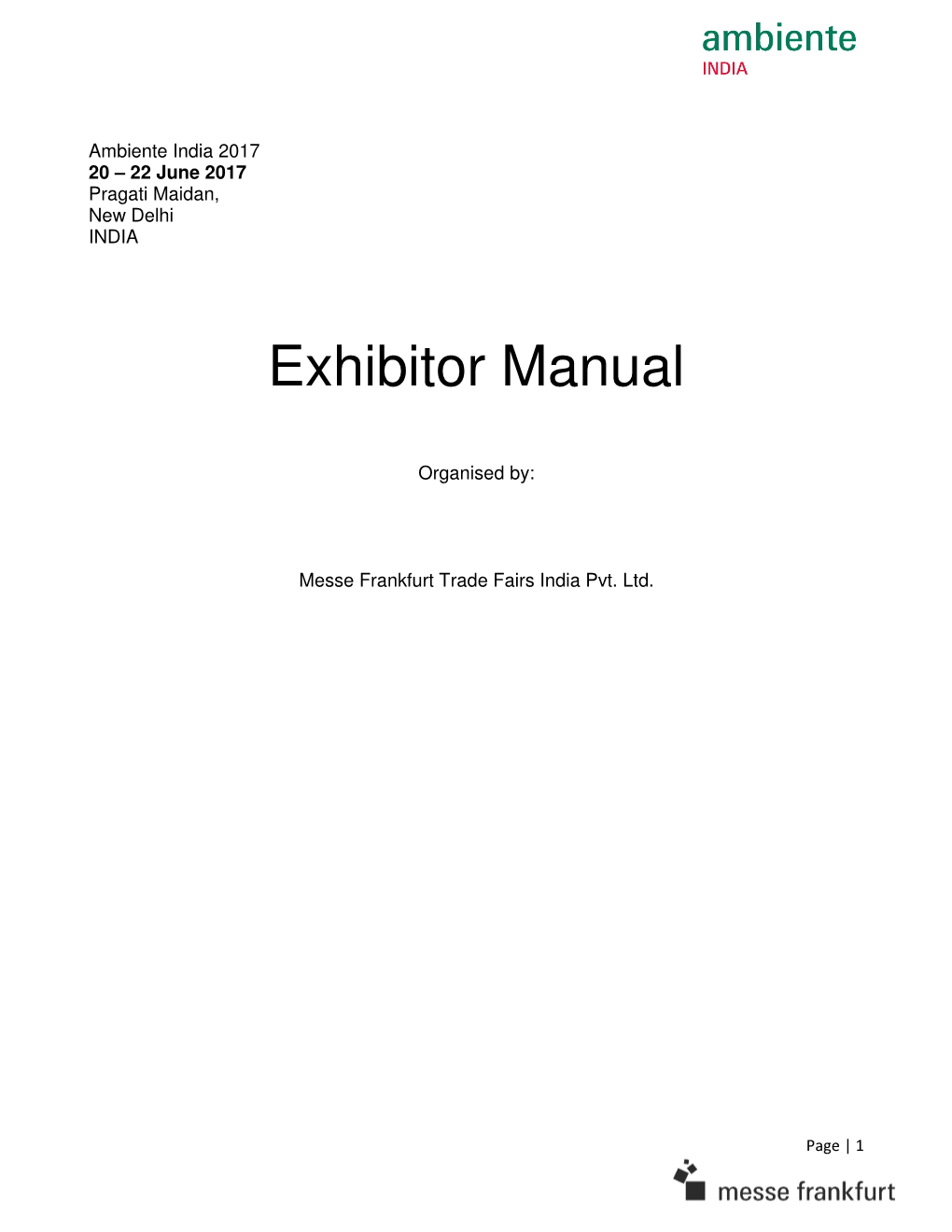 Exhibitor Manual