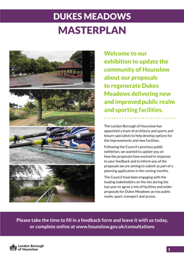 Welcome to Our Exhibition to Update the Community of Hounslow About