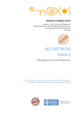 ALL DOT.BLOG Tome 5 Développement Cross-Plateforme