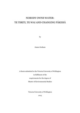 Te Tiriti, Te Wai and Changing Pākehā