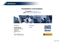 Competition Link Analysis: Competitor: Scott Dunn URL