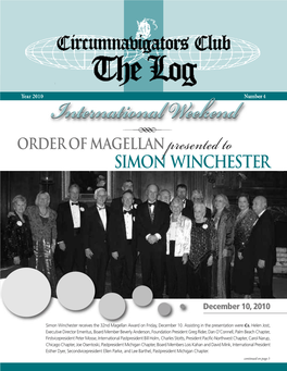 Simon Winchester Receives the 32Nd Magellan Award on Friday, December 10