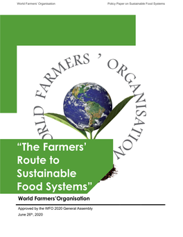 “The Farmers' Route to Sustainable Food Systems”