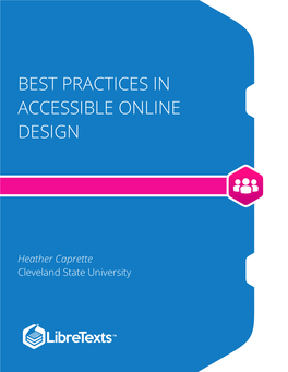 Best Practices in Accessible Online Design