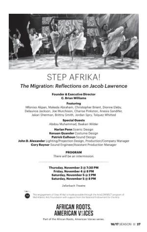 Step Afrika! the Migration: Reflections on Jacob Lawrence