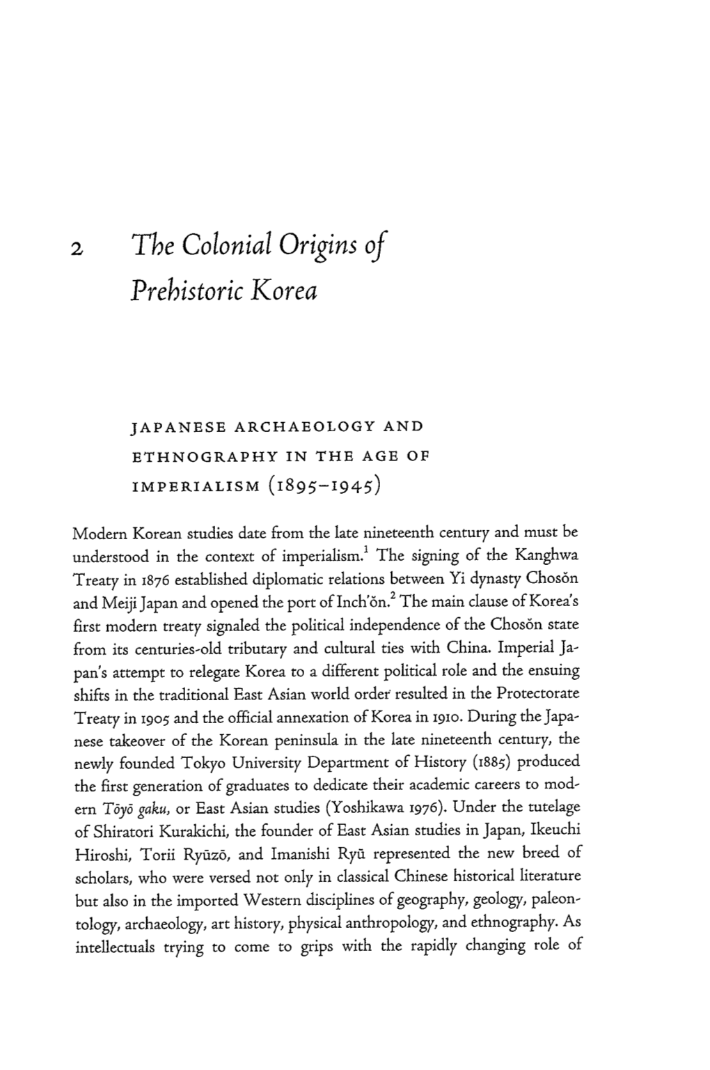 The Colonial Origins of Prehistoric Korea