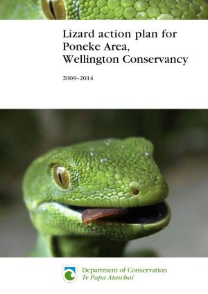 Lizard Action Plan for Poneke Area, Wellington Conservancy