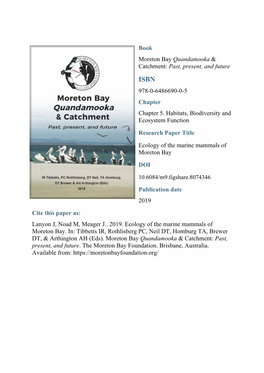 Book Moreton Bay Quandamooka & Catchment: Past, Present, and Future 978-0-6486690-0-5 Chapter Chapter 5. Habitats, Biodivers