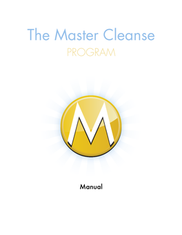 The Master Cleanse PROGRAM