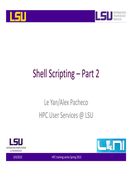 Shell Scripting – Part 2