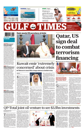 Qatar, US Sign Deal to Combat Terrorism Financing