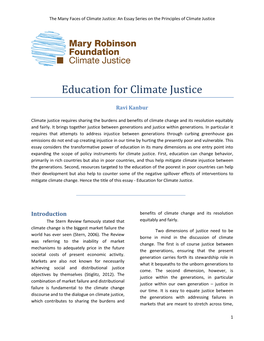 Education for Climate Justice