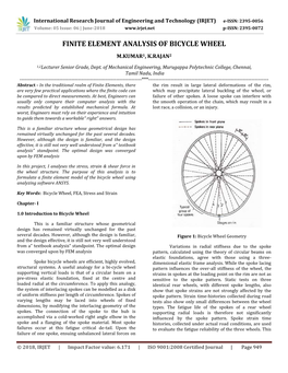 Finite Element Analysis of Bicycle Wheel