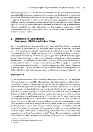 2. Internationalism and Universalism: Repercussions of Political and Cultural History