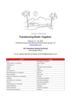 Transforming Retail. Together