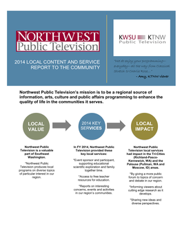 2014 Local Content and Service Report to The