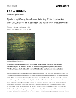 PRESS RELEASE Victoria Miro FORCES in NATURE Curated by Hilton Als
