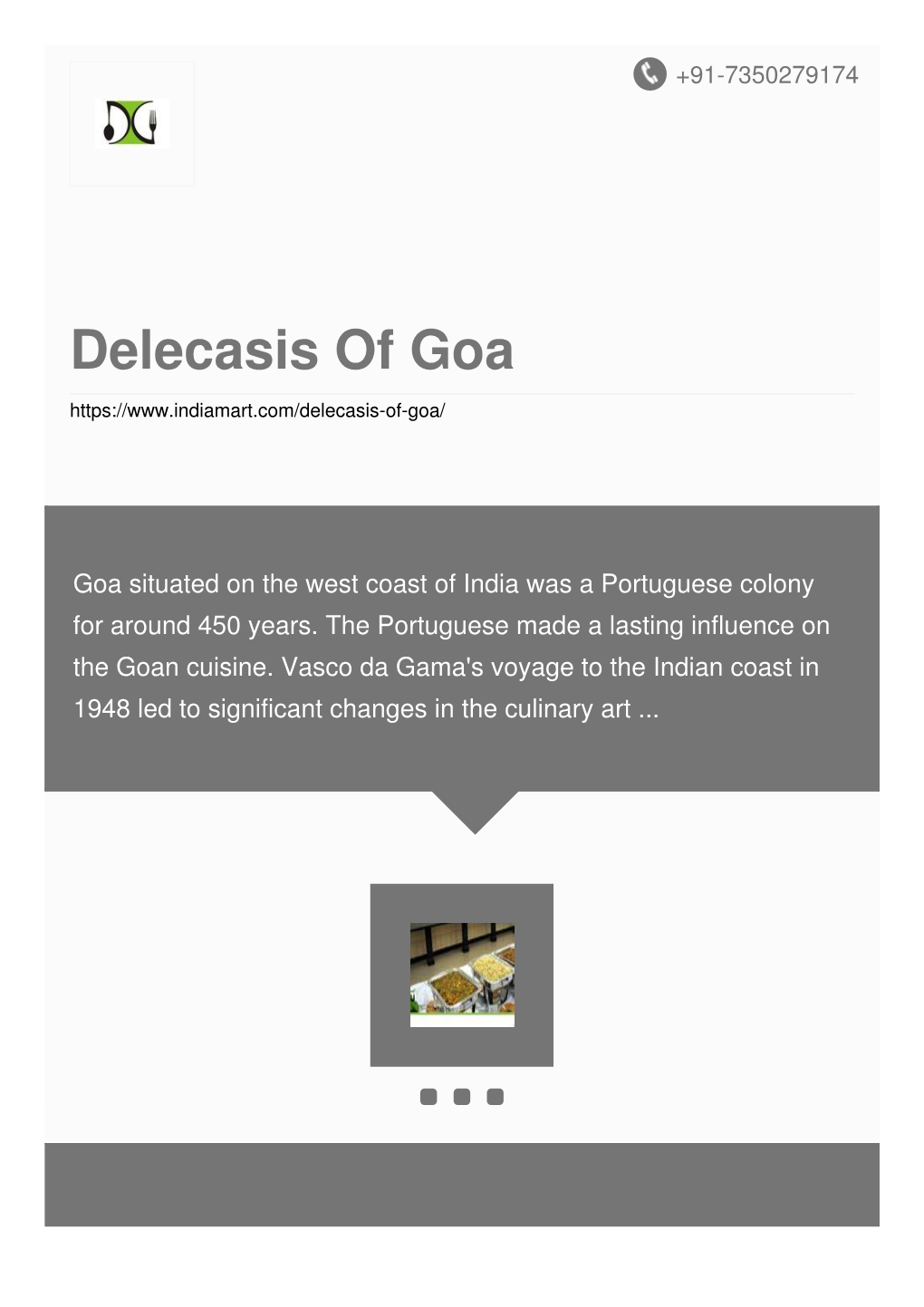 Delecasis of Goa