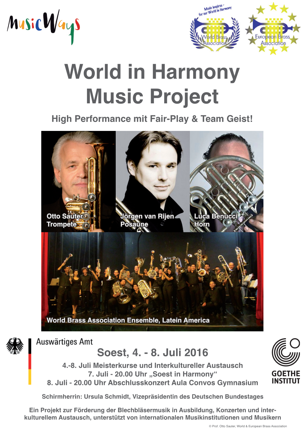 World in Harmony Music Project High Performance Mit Fair-Play & Team Geist!