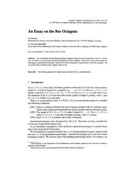 An Essay on the Ree Octagons