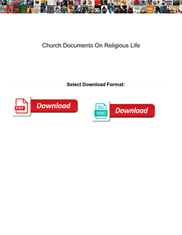 Church Documents on Religious Life