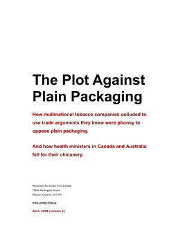 Submissions: Inquiry Into Plain Tobacco