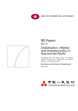 BIS Papers No 77 Globalisation, Inflation and Monetary Policy in Asia and the Pacific