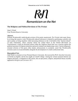 The Religious and Political Revisions of the Prelude