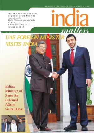 Uae Foreign Minister Visits India