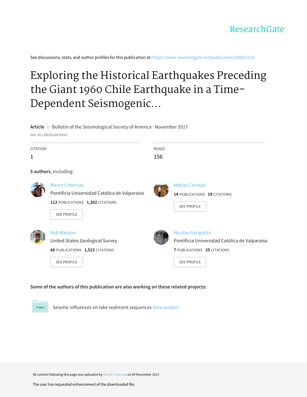 Exploring the Historical Earthquakes Preceding the Giant 1960 Chile Earthquake in a Time‐ Dependent Seismogenic