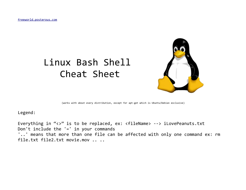 Linux (BASH) Cheat Sheet