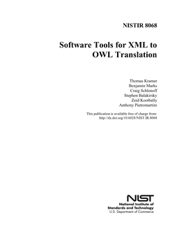Software Tools for XML to OWL Translation