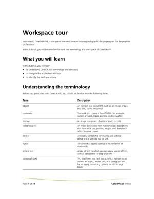 Coreldraw: Workspace Tour