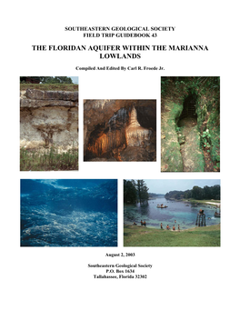The Floridan Aquifer Within the Marianna Lowlands, 2003, Froede