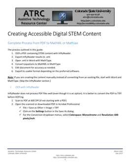 Creating Accessible Digital STEM Content