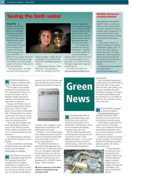 Green News the Woman Engineer – Spring 2007 11