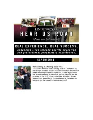 “One Roar” Homecoming, Held on October 17-20, Was a Huge Success! Student Involve
