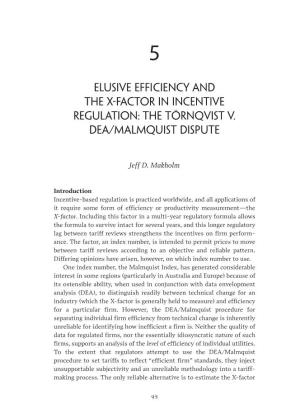Elusive Efficiency and the X-Factor in Incentive Regulation: the Törnqvist