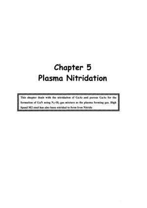 Chapter 5 Plasma Nitridation