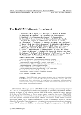 The KASCADE-Grande Experiment
