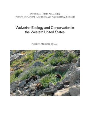Wolverine Ecology and Conservation in the Western United States