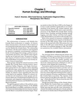 Ecology, Diversity, and Sustainability of the Middle Rio Grande Basin