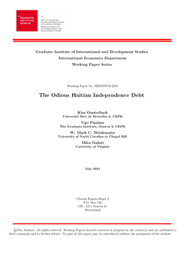 The Odious Haitian Independence Debt