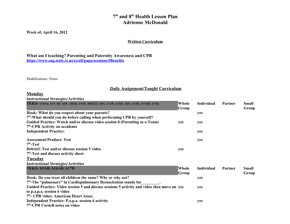 Social Studies Lesson Plan