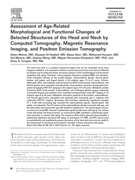 Assessment of Age-Related