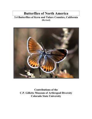 Butterflies of North America 3.4 Butterflies of Kern and Tulare Counties, California (Revised)