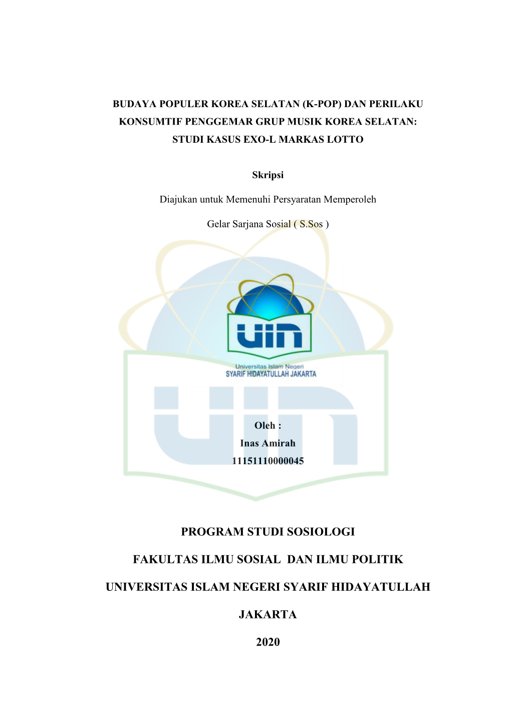 Program Studi Sosiologi Fakultas Ilmu Sosial Dan