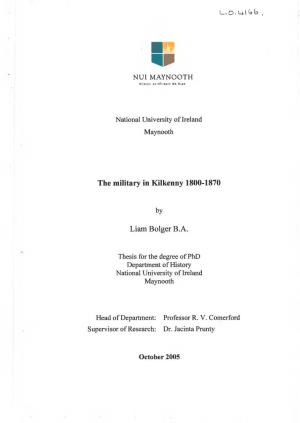 The Military in Kilkenny 1800-1870