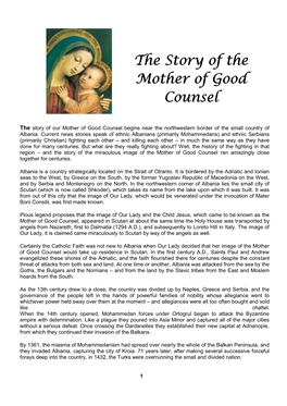 The Story of the Mother of Good Counsel