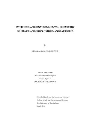 Synthesis and Environmental Chemistry of Silver and Iron Oxide Nanoparticles